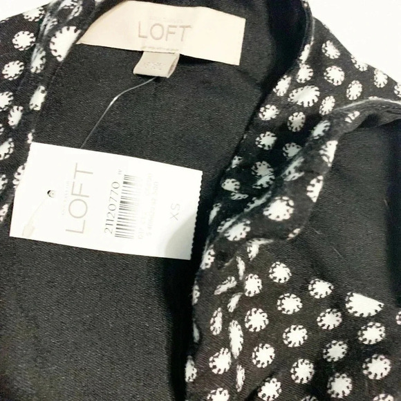ANN Taylor LOFT Size XS Black Sleeveless Dotted Blouson Dress NEW! - Picture 4 of 6